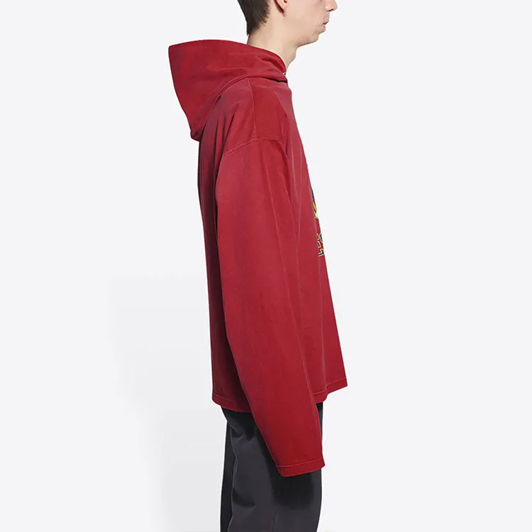 Balenciaga Est. 1917 College Logo Print Hoodie 'Red' 674685TLV896163 sold by KicksCrew product image thumbnail 5