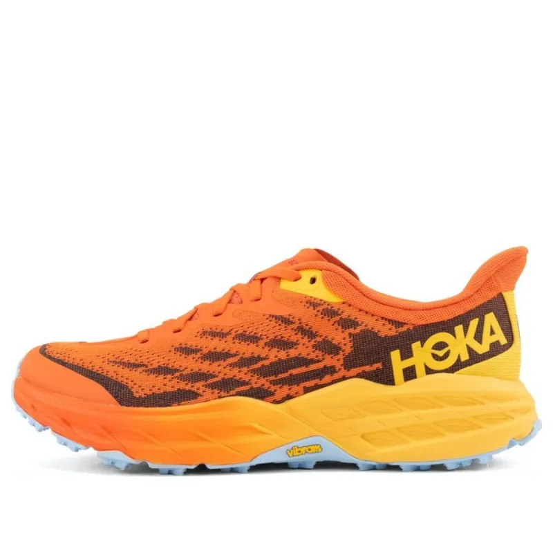 Hoka One One Speedgoat 5 2E Wide 'Puffin's Bill Amber Yellow' 1123159-PBAY sold by KicksCrew