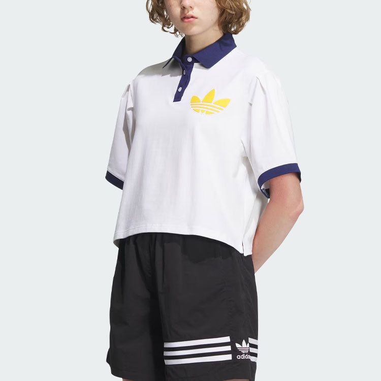 (WMNS) adidas originals Varct Polo Shirt 'White Navy' IU4768 sold by KicksCrew product image thumbnail 2