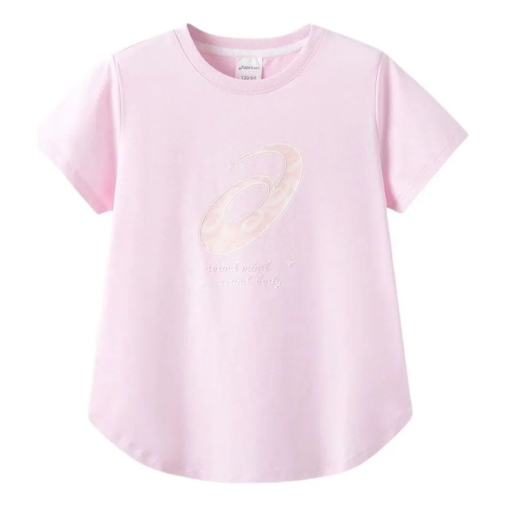(GS) ASICS Logo T-Shirt 'Pink' 332241174027-0620 sold by KicksCrew