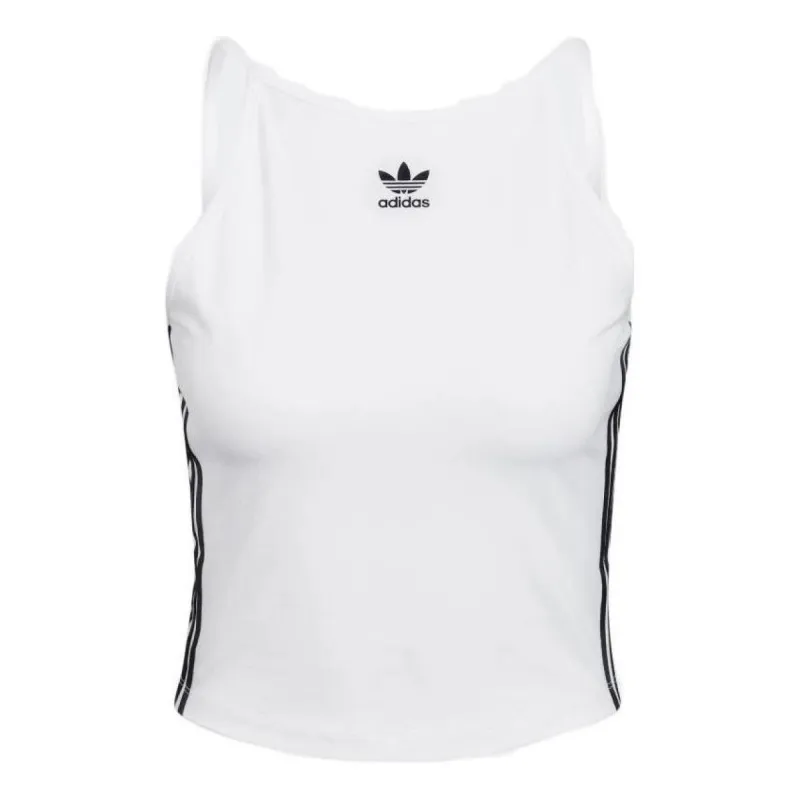(WMNS) adidas originals Adicolor Classics Cropped Tank 'White' HC1977 sold by KicksCrew