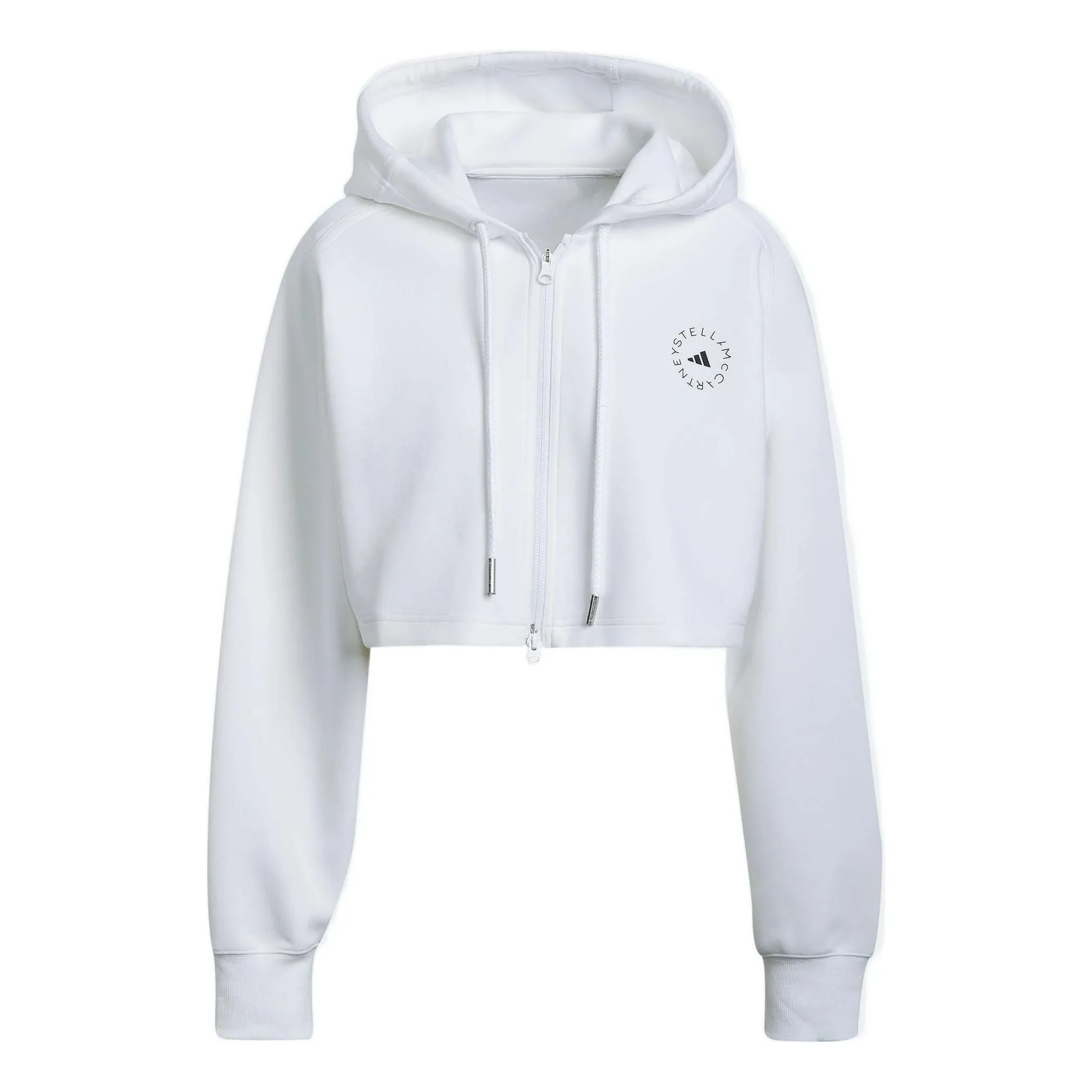 (WMNS) adidas by Stella McCartney Cropped Hoodie 'White' H59963 sold by KicksCrew