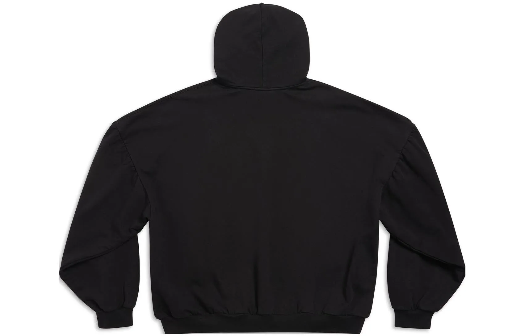Balenciaga Back Flip Round Hoodie Oversized 'Black White' 761458TPVG11070 sold by KicksCrew product image thumbnail 2