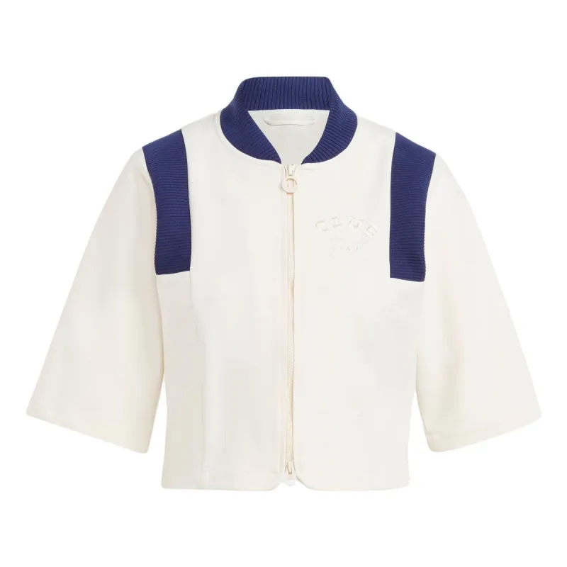 (WMNS) adidas Blue Version Crop Track Jacket 'Chalk White' IB5793 sold by KicksCrew