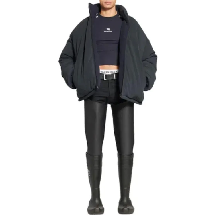 Balenciaga BB Paris Icon Reversible Puffer Jacket 'Washed Black' 704507TMQ041055 sold by KicksCrew product image thumbnail 3