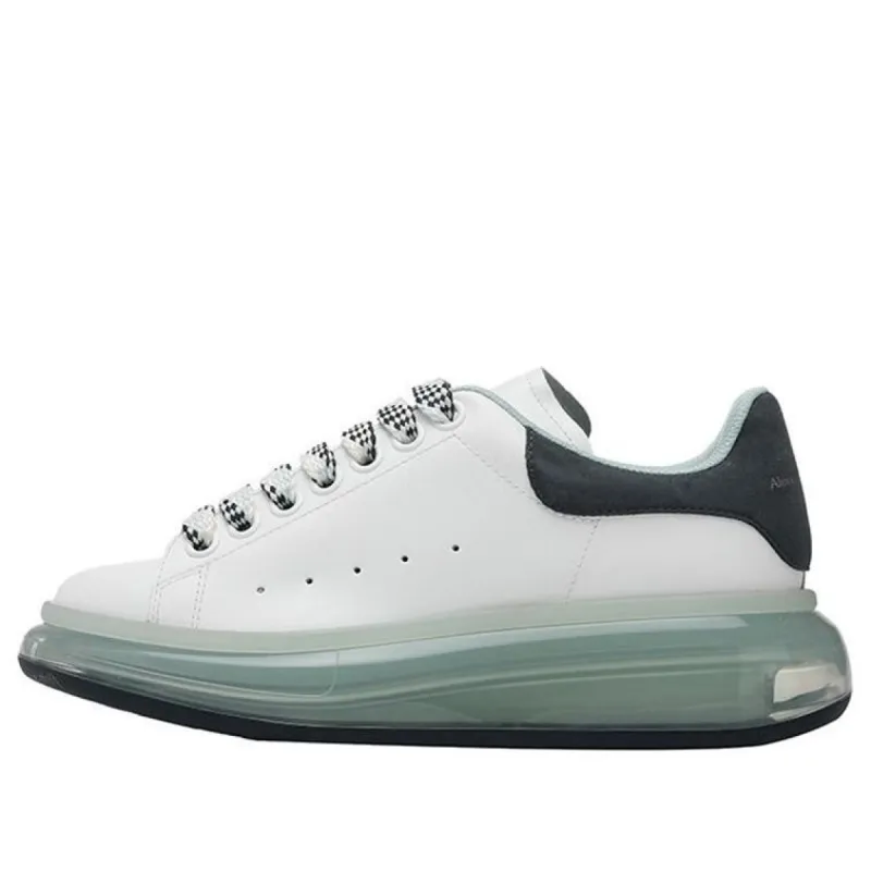 (WMNS) Alexander McQueen Transparent Sole Oversized Sneakers 'White Green' 666893WHXMA9995 sold by KicksCrew