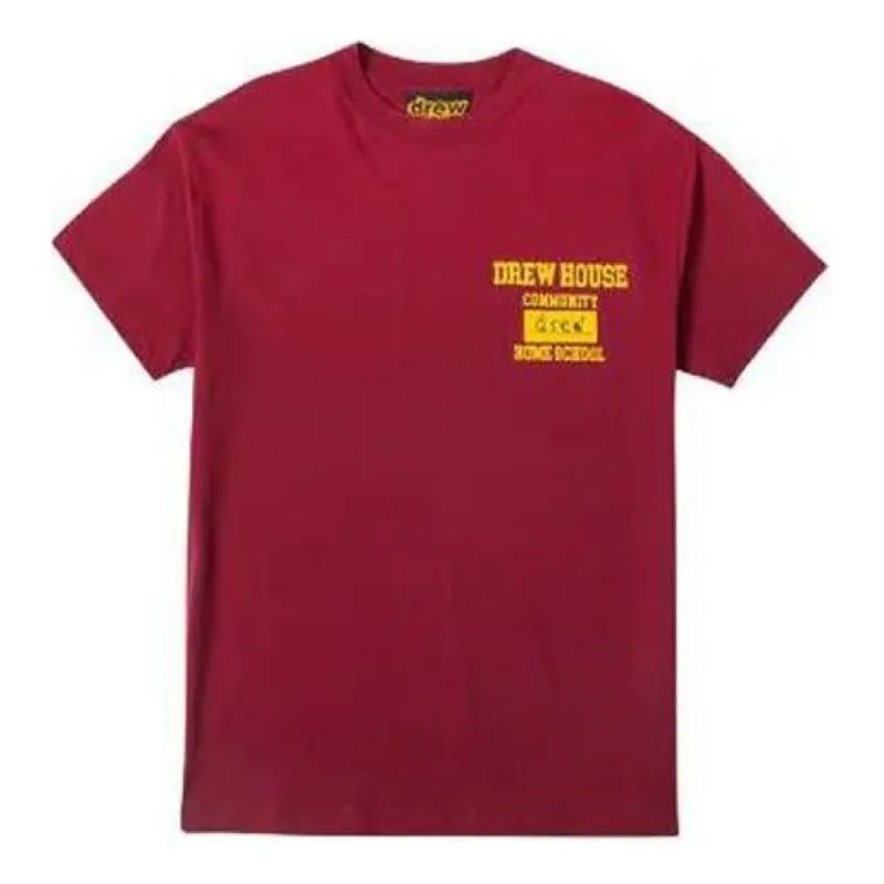 Drew House Burgundy Community T-shirt 'Red' DR-SS20-68 sold by KicksCrew