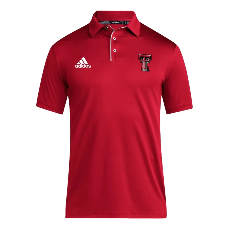 adidas Texas Tech Coach Fashion Polo Shirt Asia Sizing 'Team Power Red' JN6628 sold by KicksCrew