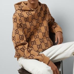 Gucci GG Wool Hooded Sweatshirt 'Camel Ebony' 770582-XKDSL-2667 sold by KicksCrew