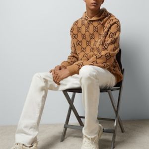 Gucci GG Wool Hooded Sweatshirt 'Camel Ebony' 770582-XKDSL-2667 sold by KicksCrew