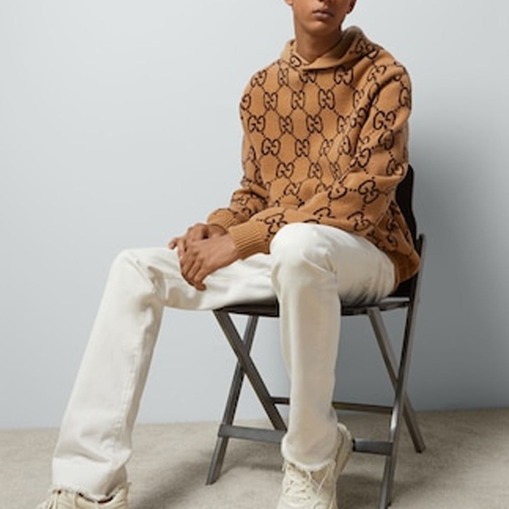 Gucci GG Wool Hooded Sweatshirt 'Camel Ebony' 770582-XKDSL-2667 sold by KicksCrew product image thumbnail 2