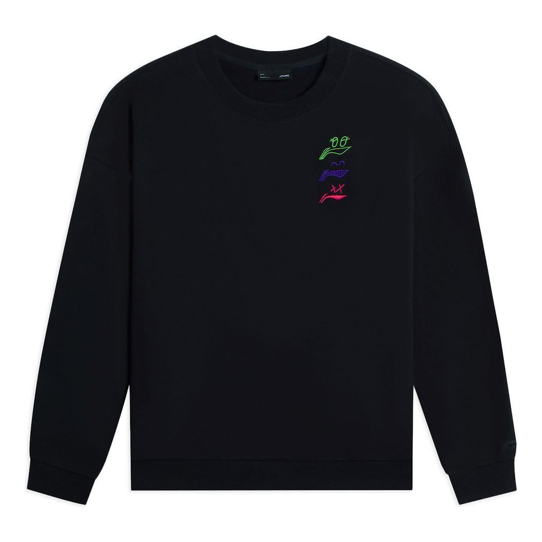 Li-Ning Anything Is Possible Graphic Sweatshirt 'Black' AWDSF71-8 sold by KicksCrew