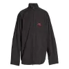 Balenciaga 3B Sports Icon Zip-Up Tracksuit Shirt 'Black Red' 720158TKO481000 sold by KicksCrew