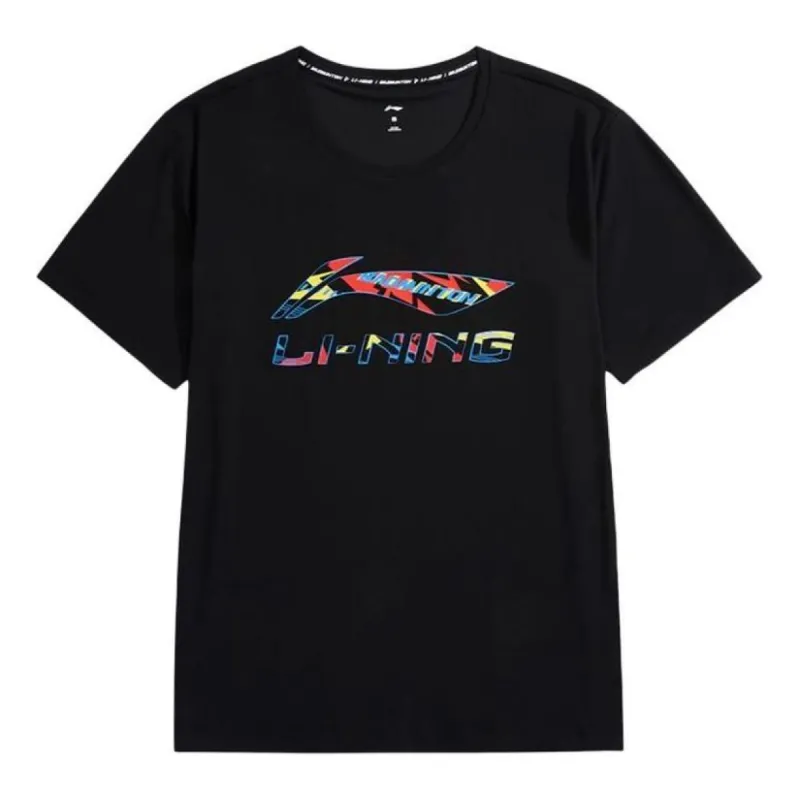 Li-Ning Classic Logo T-shirt 'Black' ATSU833-1 sold by KicksCrew