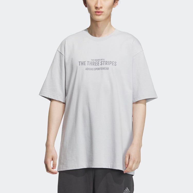 Adidas Verbiage T-Shirts 'Grey' IP3930 sold by KicksCrew product image thumbnail 2