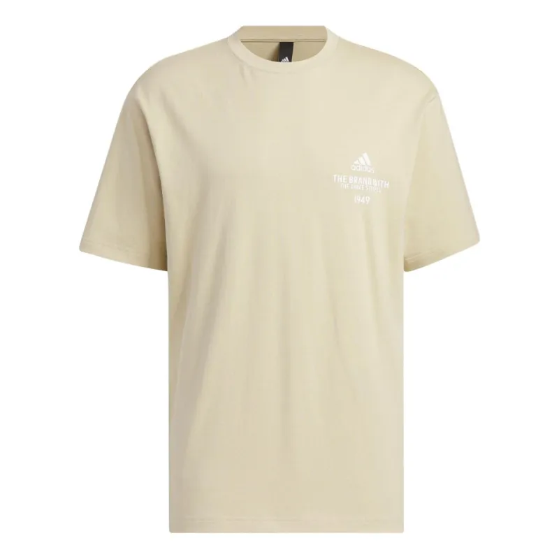 Adidas Verbiage Tee 'Beige White' IP3924 sold by KicksCrew