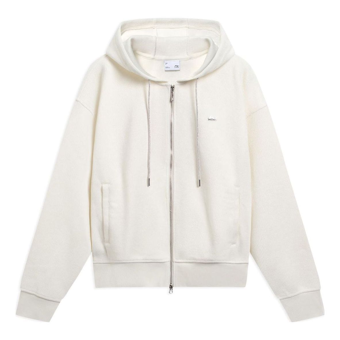 (WMNS) Li-Ning Basic Logo Hooded Jacket 'Beige' AWDT022-1 sold by KicksCrew