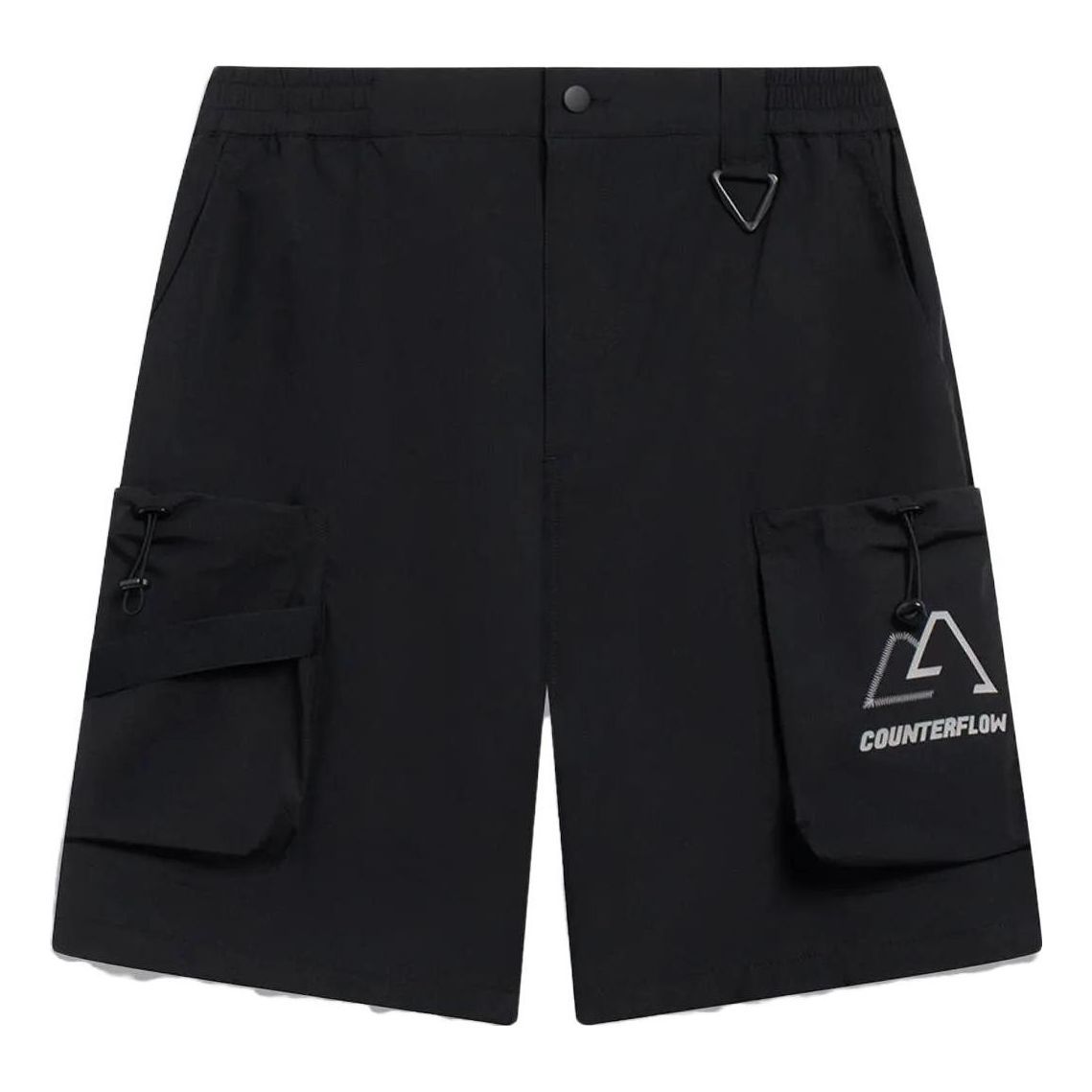 Li-Ning Counterflow Logo Straight Cargo Shorts 'Black' AKST587-1 sold by KicksCrew