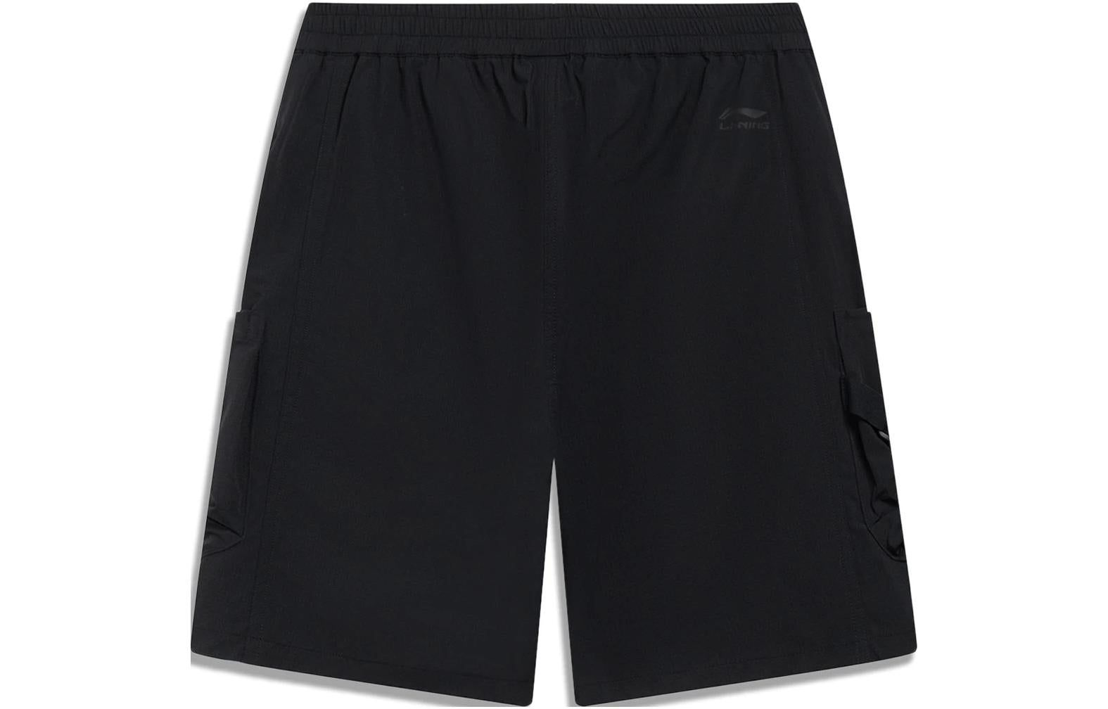 Li-Ning Counterflow Logo Straight Cargo Shorts 'Black' AKST587-1 sold by KicksCrew product image thumbnail 2