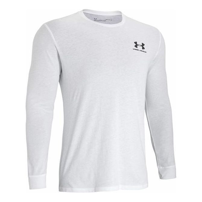 Under Armour Sportstyle Left Chest Long Sleeve T-shirt 'White' 1329585-100 sold by KicksCrew