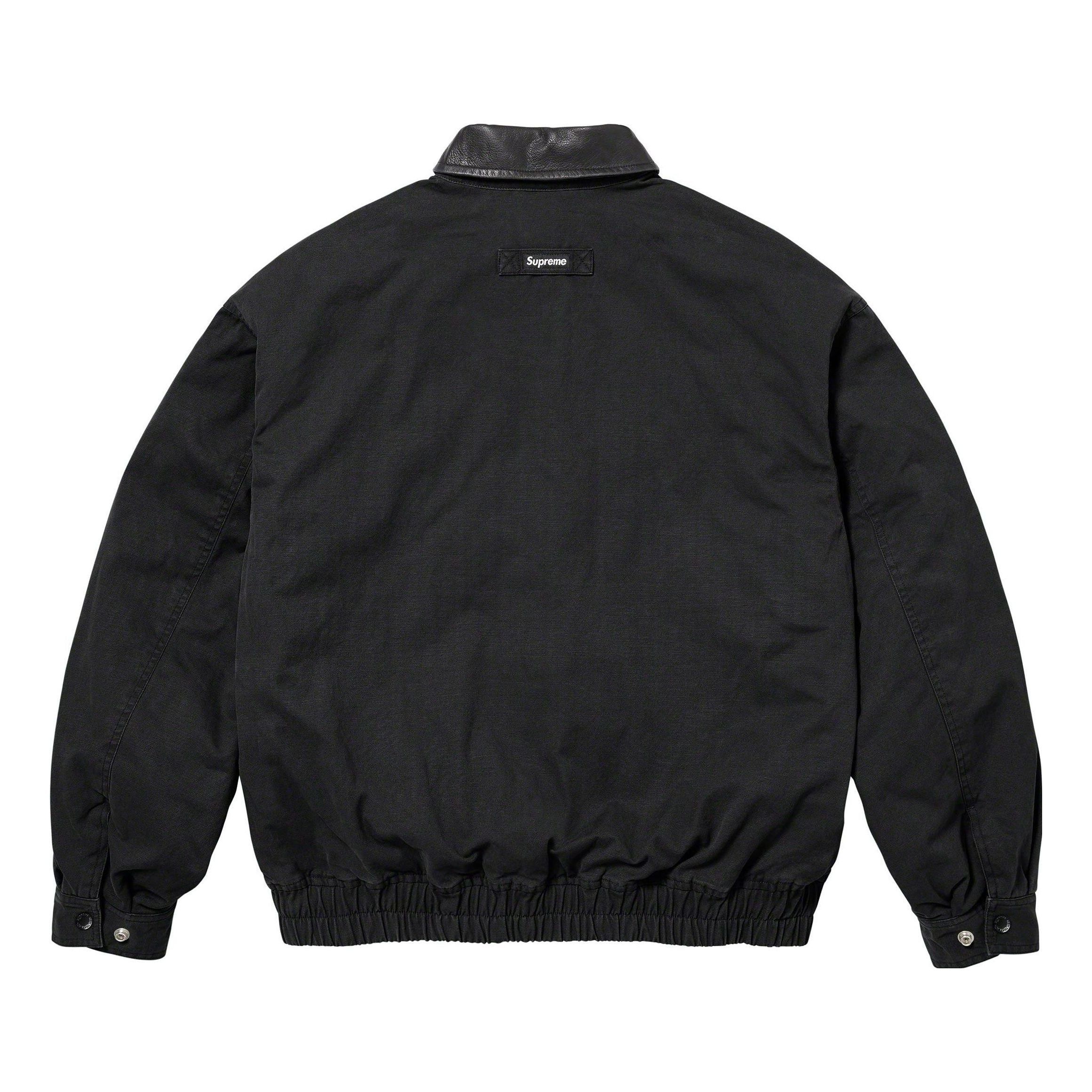 Supreme Leather Collar Utility Jacket 'Black' SUP-FW23-034 sold by KicksCrew product image thumbnail 2