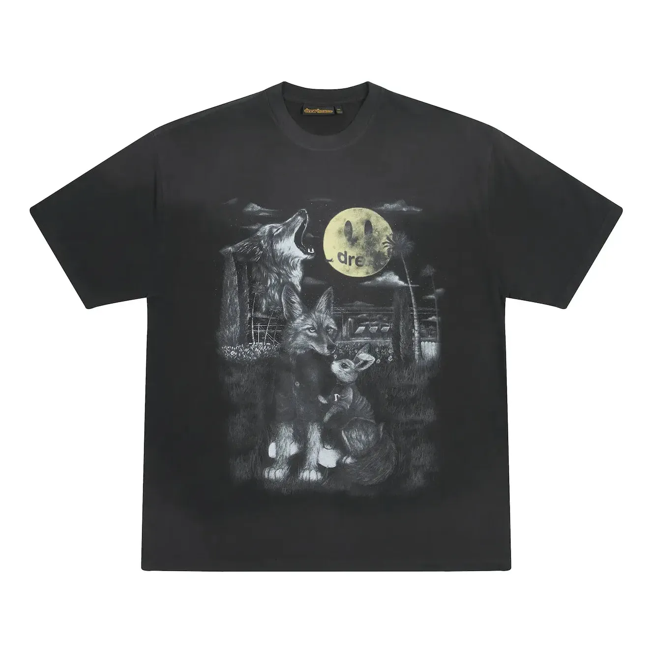Drew House Full Moon Ss T-shirt 'Faded Black' DR-FW22-189 sold by KicksCrew