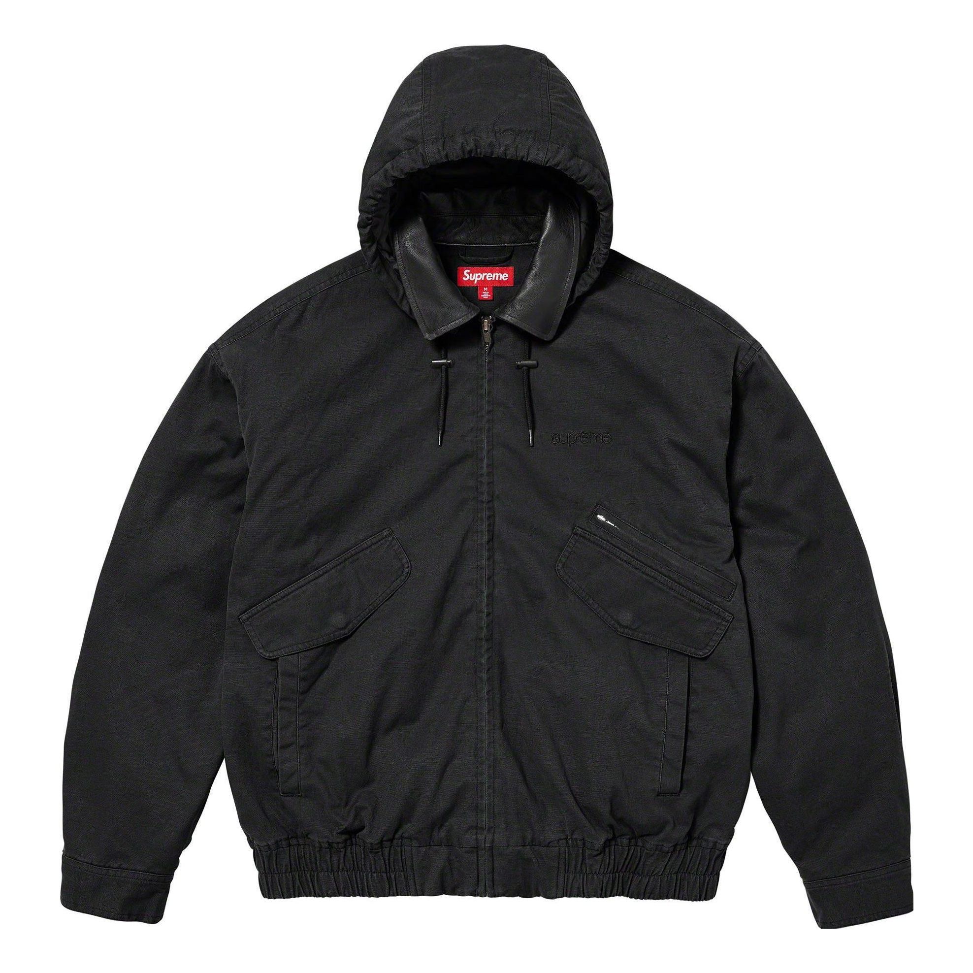 Supreme Leather Collar Utility Jacket 'Black' SUP-FW23-034 sold by KicksCrew product image thumbnail 3