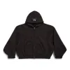 (WMNS) Balenciaga Unity Sports Icon Boxy Zip-up Hoodie Large Fit 'Black' 787354TQVD59034 sold by KicksCrew