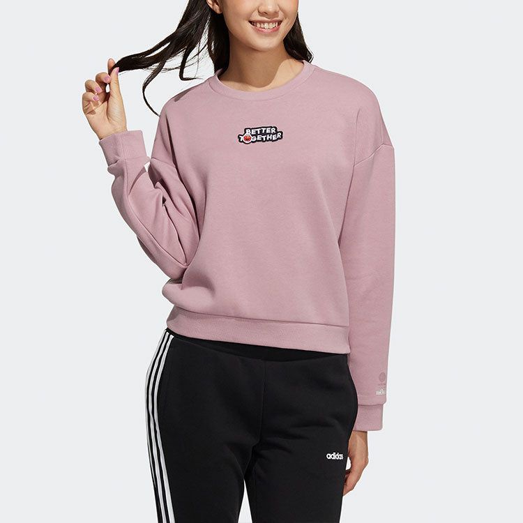 (WMNS) Adidas Neo SS 3-Stripes Sweatshirts 'Pink' HD7284 sold by KicksCrew product image thumbnail 2