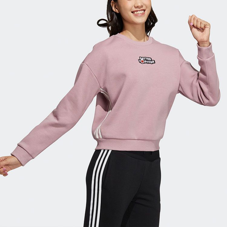 (WMNS) Adidas Neo SS 3-Stripes Sweatshirts 'Pink' HD7284 sold by KicksCrew product image thumbnail 4