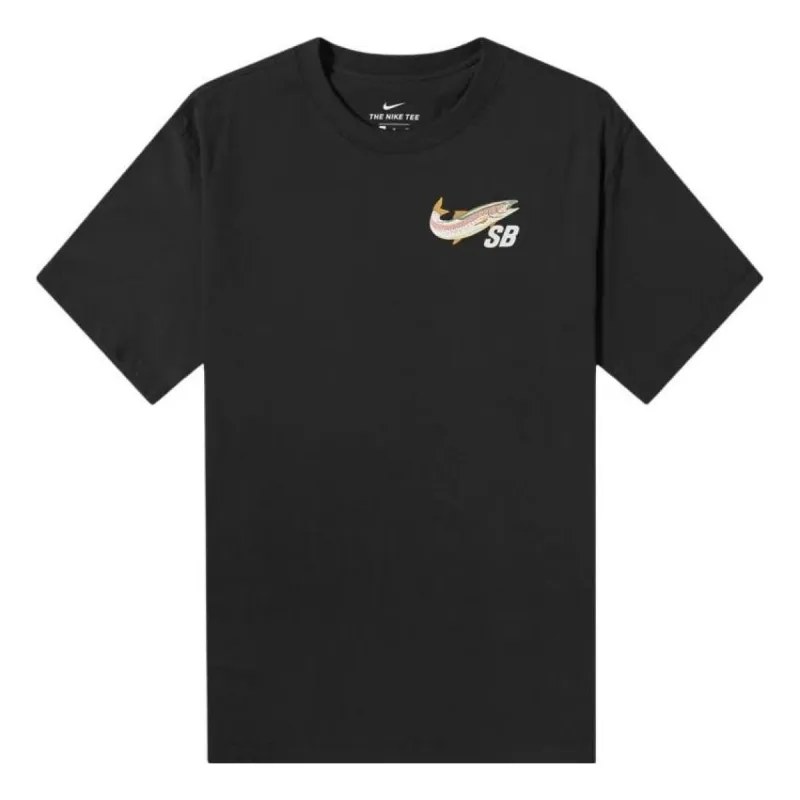 Nike SB Logo Skate T-Shirt 'Black' DD1295-010 sold by KicksCrew