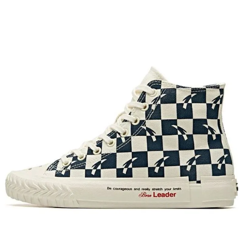 (WMNS) ANTA x AGU Life Series Sneakers Canvas High 'White Blue' 12948680-10 sold by KicksCrew