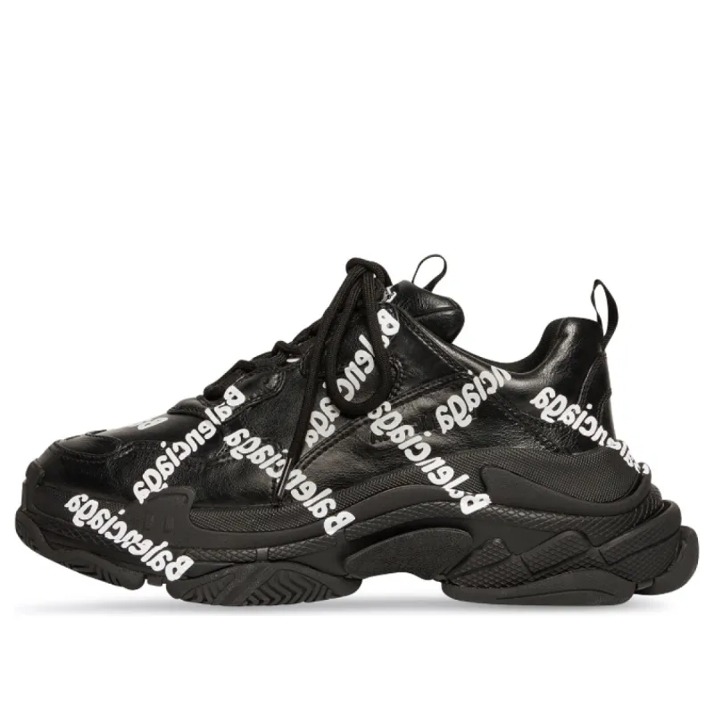 Balenciaga Triple S Logotype Sneakers 'Black' 536737W2FAB1090 sold by KicksCrew