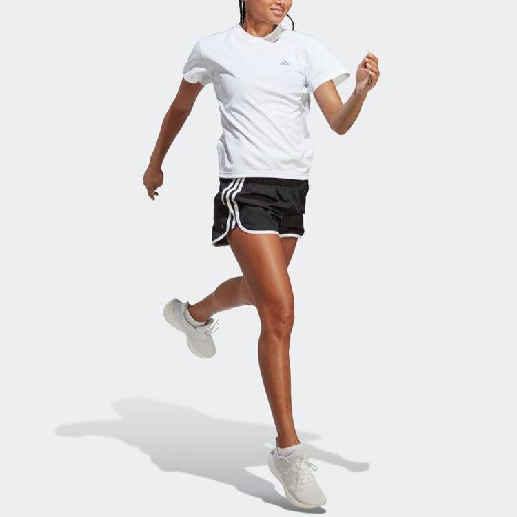 (WMNS) adidas Run It T-Shirts 'White' HZ0112 sold by KicksCrew product image thumbnail 4