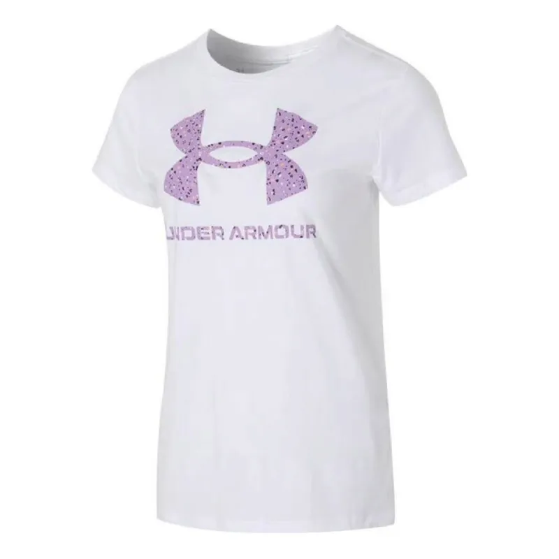 (WMNS) Under Armour Sportstyle Graphic T-Shirt 'White Purple' 1356305-108 sold by KicksCrew