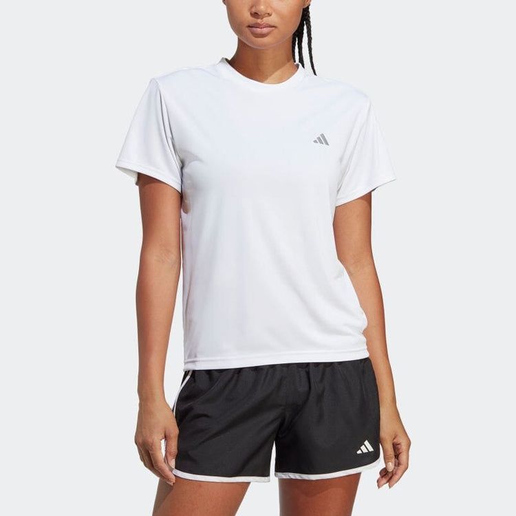 (WMNS) adidas Run It T-Shirts 'White' HZ0112 sold by KicksCrew product image thumbnail 2