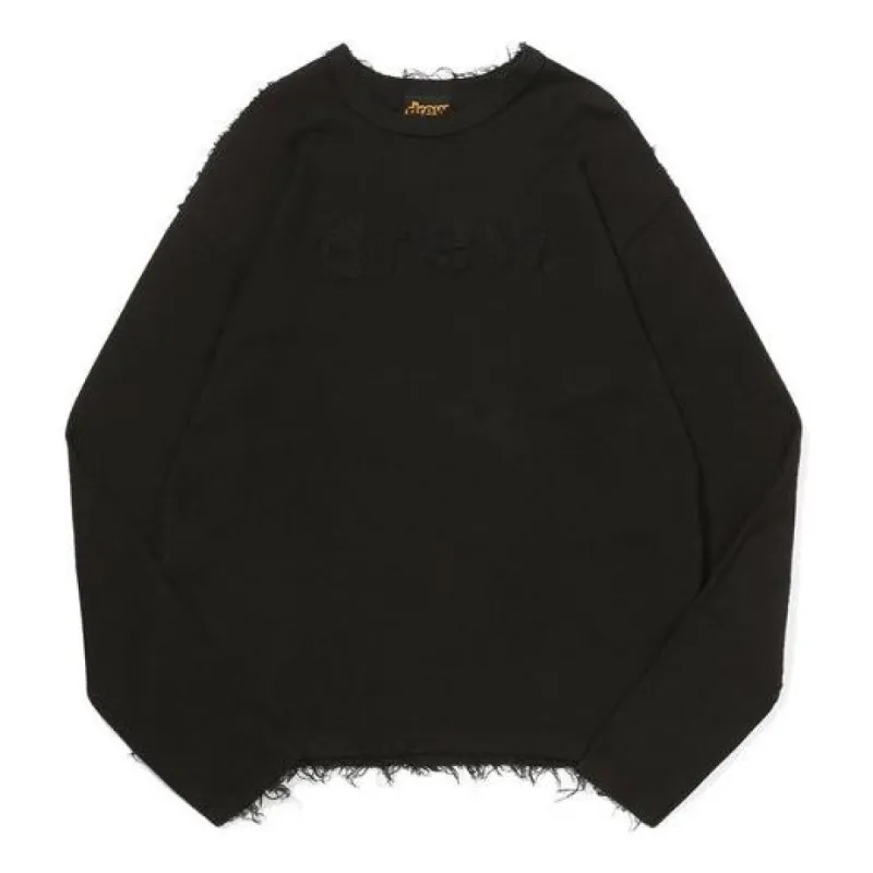 Drew House Reverse Terry Secret Long sleeve T-shirt 'Black' DR-FW21-062 sold by KicksCrew