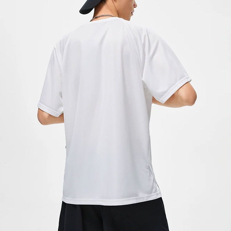 Li-Ning BadFive Logo T-shirt 'White Blue' ATST087-1 sold by KicksCrew product image thumbnail 4
