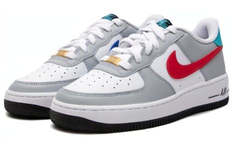 (GS) Nike Air Force 1 Low 'Grey Red Blue' HF0743-161 sold by KicksCrew