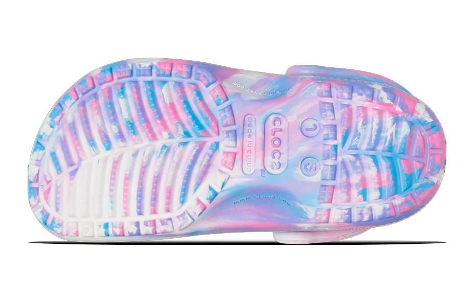 (GS) Crocs Classic Marbled Clog 'Blue Purple Pink' 207464-102 sold by KicksCrew product image thumbnail 4