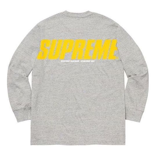 Supreme FW19 Week 1 Trademark L Sweater 'Grey' SUP-FW19-084 sold by KicksCrew