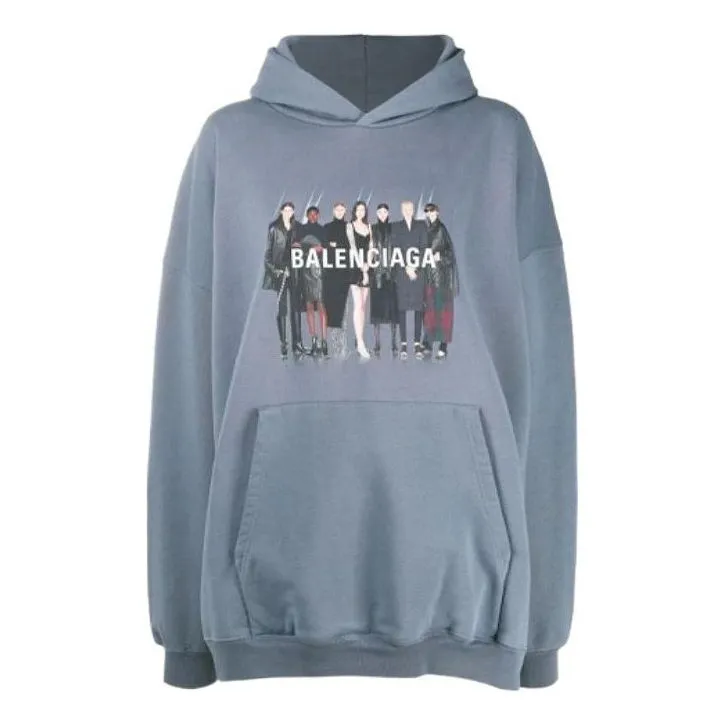 Balenciaga Real Balenciaga Oversized Hoodie 'Grey' 620973TIV481404 sold by KicksCrew