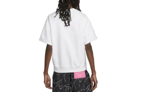 Nike Solo Swoosh Short-Sleeve French Terry Top 'White' DX0880-100 sold by KicksCrew