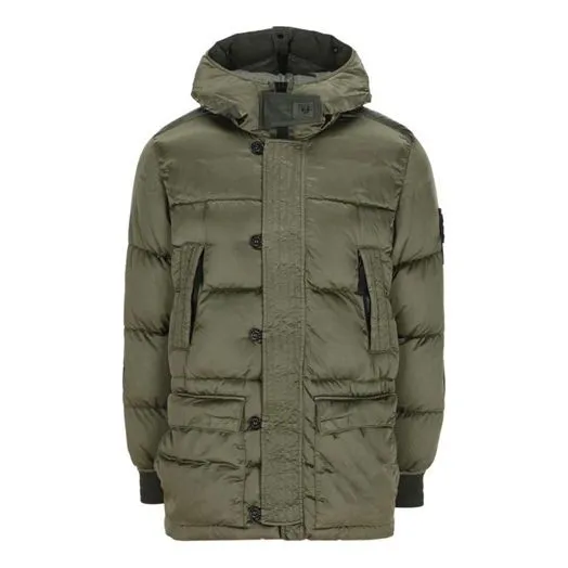 STONE ISLAND Water Repellent Split Hood Down Puffer Jacket 'Green' 751540821-V0055 sold by KicksCrew