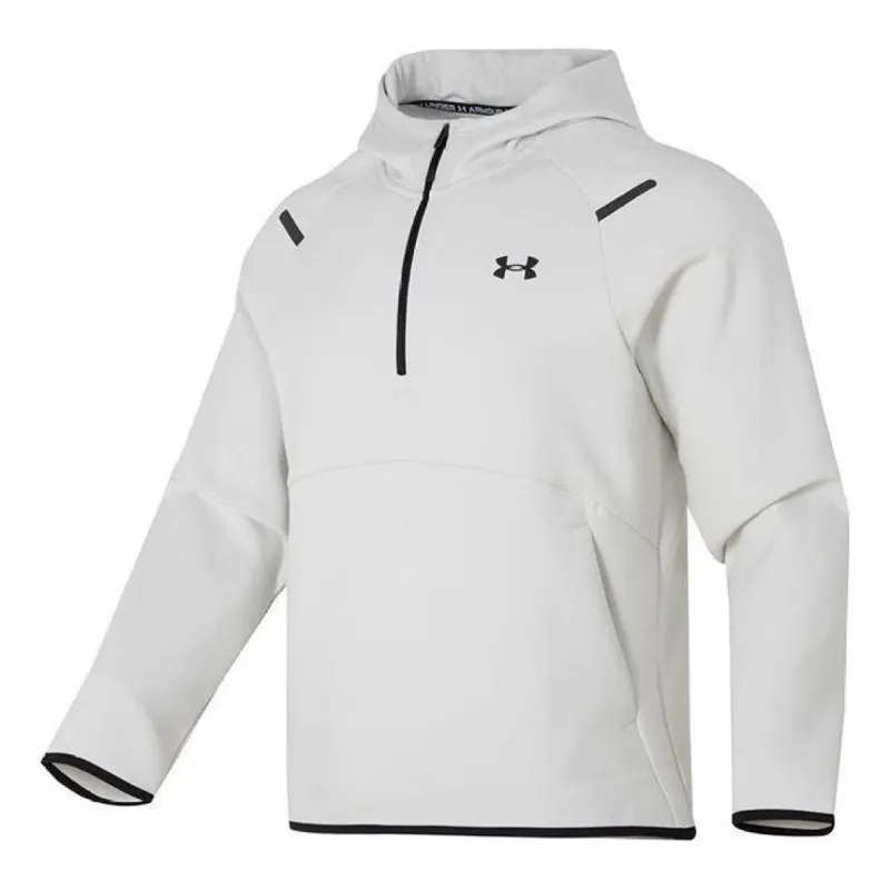 Under Armour Logo Unstoppable Fleece Zip Hoodie 'White' 1379811-114 sold by KicksCrew