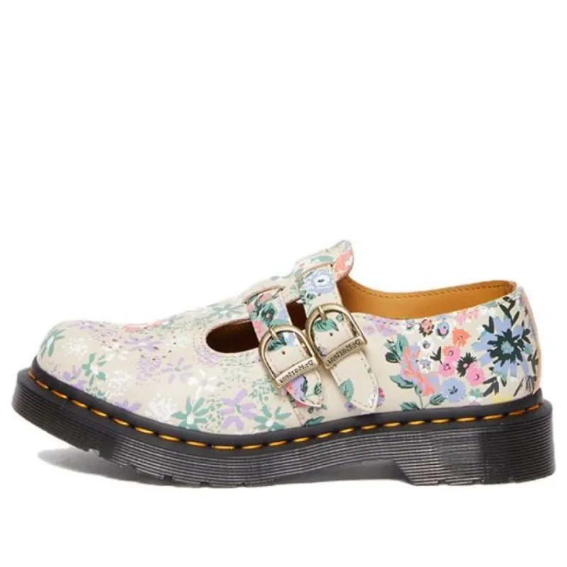 (WMNS) Dr. Martens 8065 Floral Mash Up Leather Mary Jane 'Parchment Beige' 30793292 sold by KicksCrew
