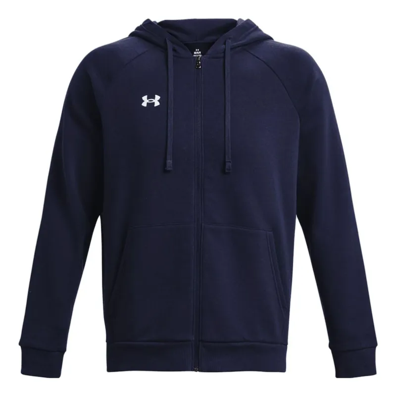 Under Armour Rival Fleece FZ Hooded Jacket 'Navy Blue' 1379767-410 sold by KicksCrew