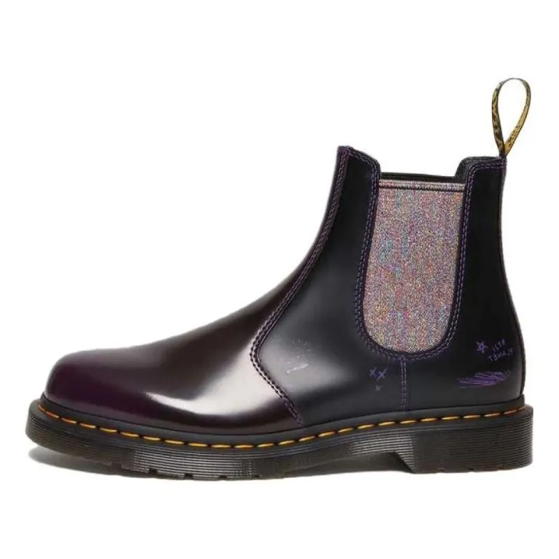 (WMNS) Dr. Martens x BT21 2976 Leather Chelsea Boots 'Purple Black' 30892511 sold by KicksCrew