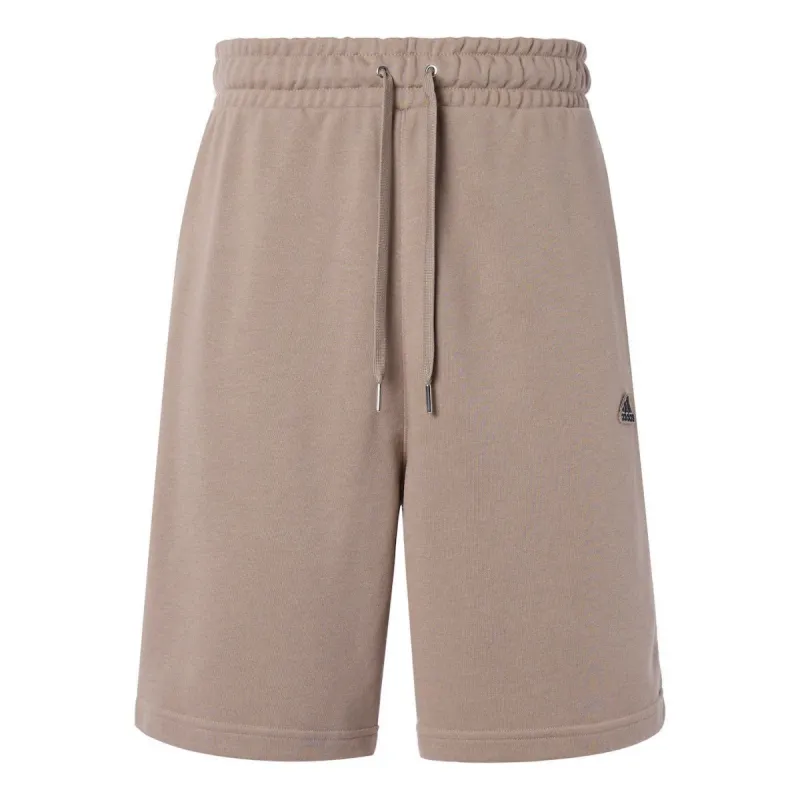 Adidas Solid Color Logo Printing Lacing Straight Shorts 'Brown' HS4389 sold by KicksCrew