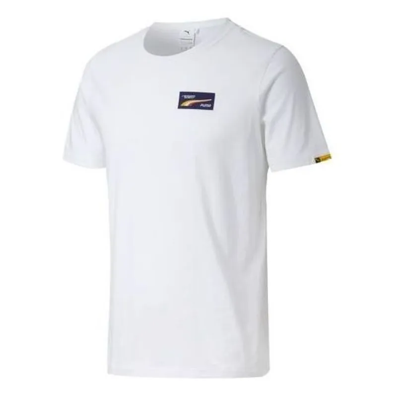 Puma x Randomevent Tee 'White Black Yellow' 598068-02 sold by KicksCrew